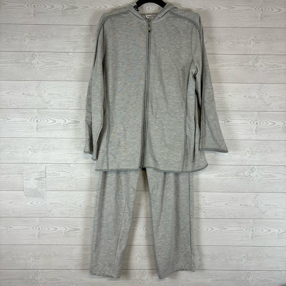 MAGGIE SWEET SPORT POLYESTER COTTON HEATHER GRAY JOG SET SIZE TALL LARGE